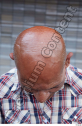 Head Man White Casual Slim Bald Street photo references